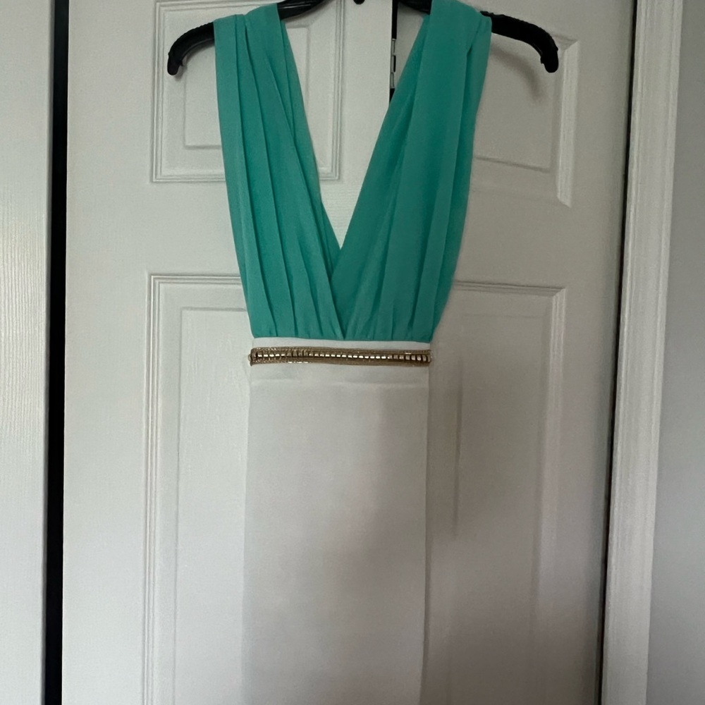 Chiffon Top Beaded belt dress